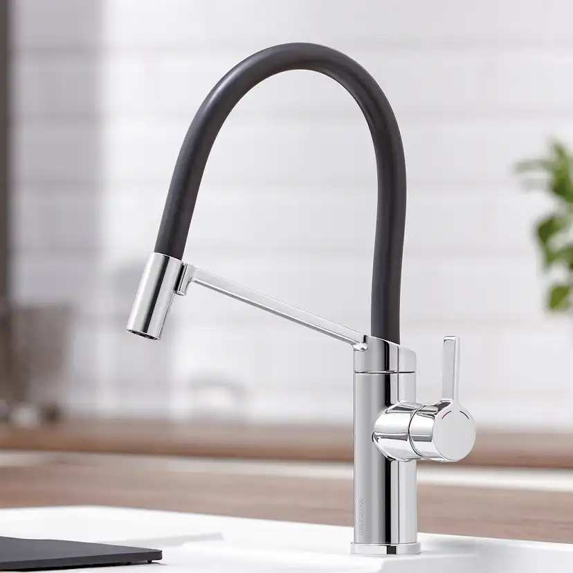 Köksblandare Blanco Viu S Färgad Engreppsblandare med Utdragbar & Svängbar Pip