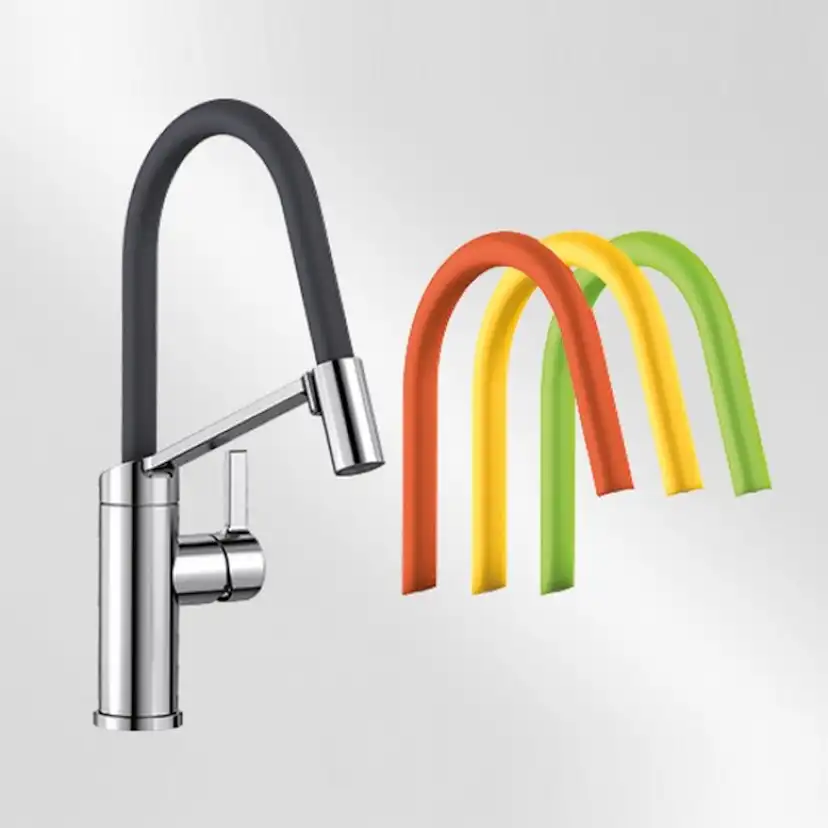 Köksblandare Blanco Viu S Färgad Engreppsblandare med Utdragbar & Svängbar Pip