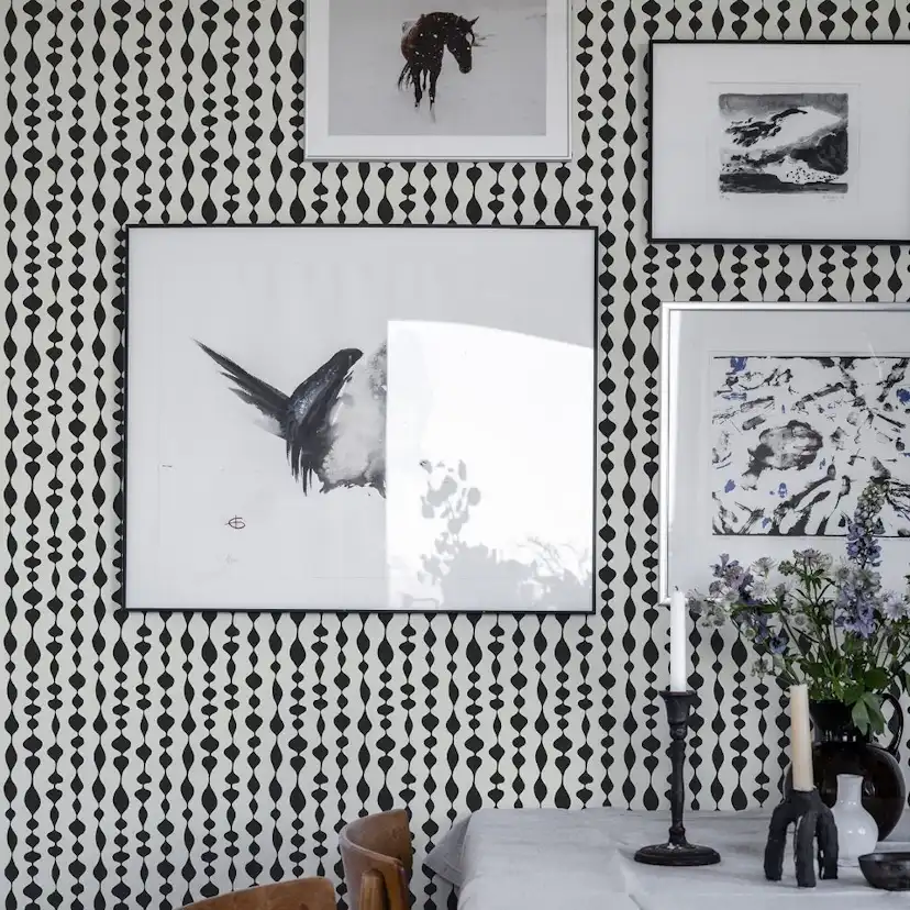 Tapet Duro Margaret Rose Svart 527-05