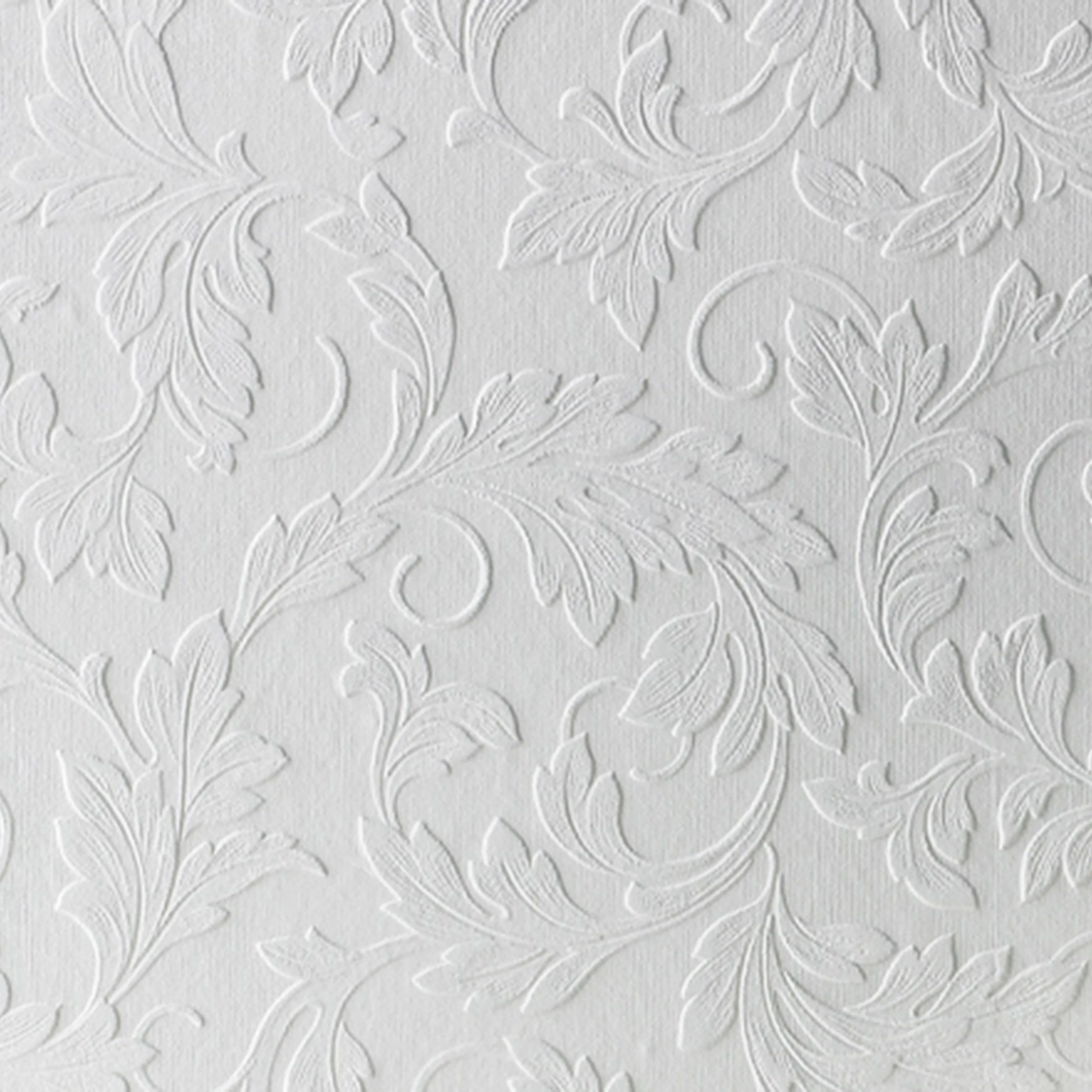 Tapeter WOW Övermålningsbar Löv 5280545, Mönstrad Vinyltapet