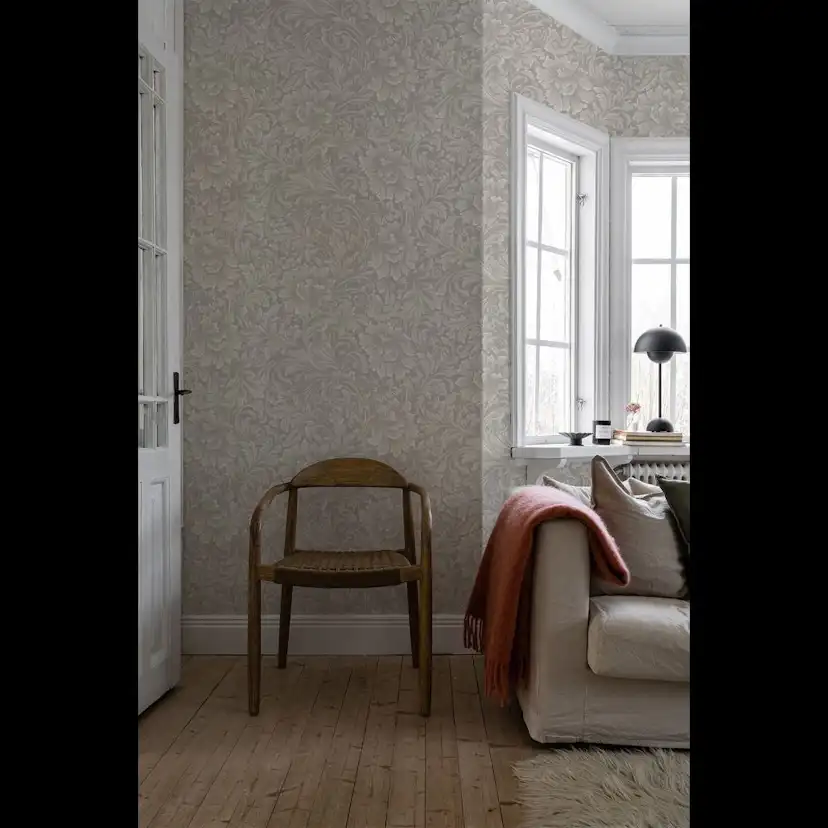 Tapeter Duro Flora Idun 535-01 QuickUp, Mönstrad Beigegrå