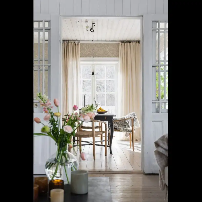 Tapet Duro Flora Idun Puderrosa 535-02 QuickUp, Mönstrad Rosa