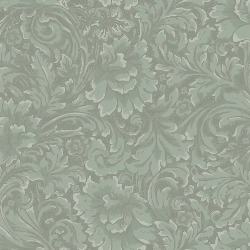 Tapet Duro Flora Idun 535-05 QuickUp, Mönstrad Mörkgrön