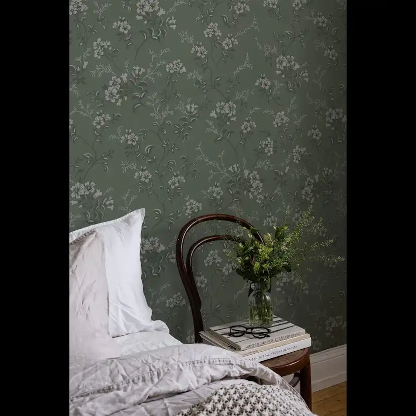 Tapet Duro Flora Sonja 536-04 QuickUp, Mönstrad Grön