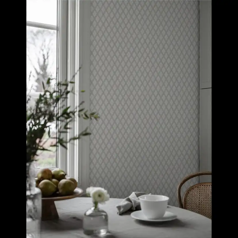 Tapet Duro Flora Selma 537-01 QuickUp, Mönstrad Grå