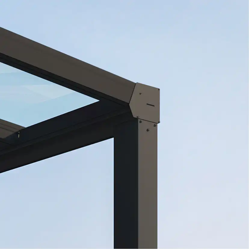 Terrasstak Canopia by Palram Stockholm Antracitgrå med Takpersienner