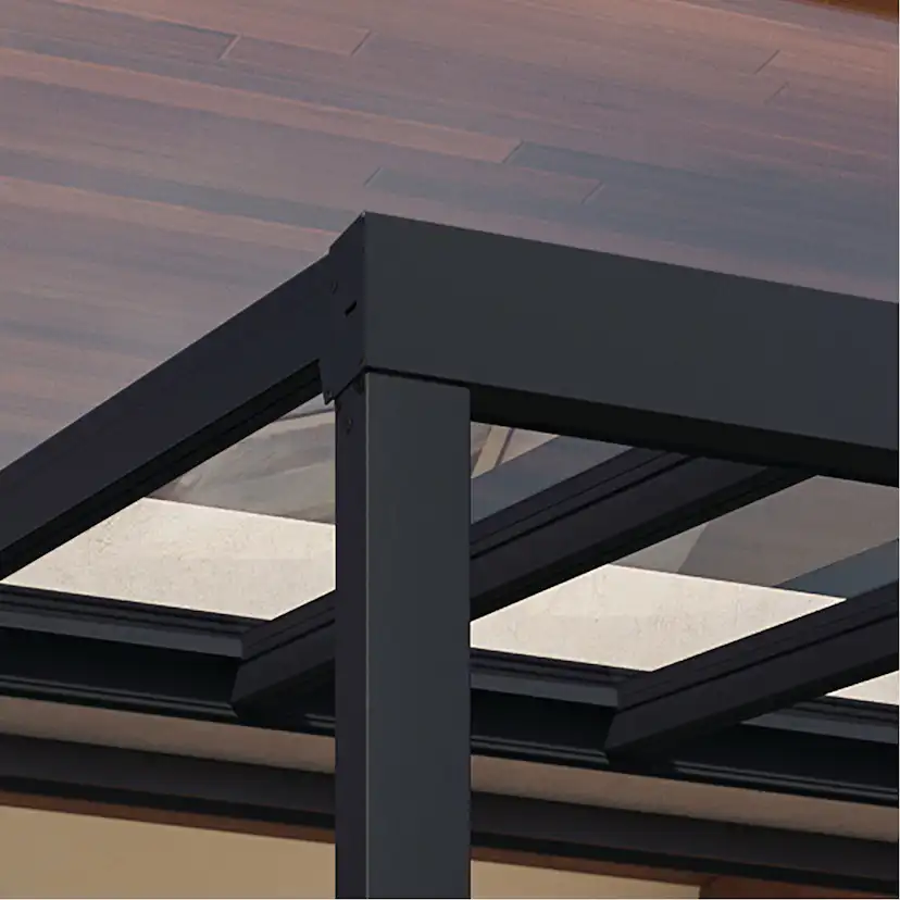 Terrasstak Canopia by Palram Stockholm Antracitgrå med Takpersienner