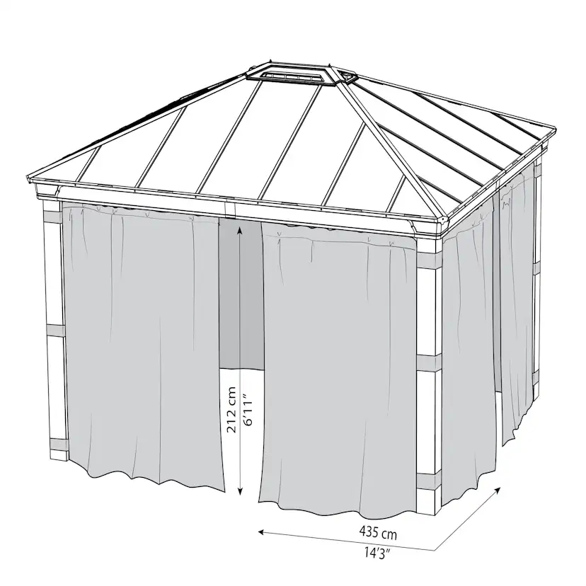 Gardin Canopia by Palram 4-Pack Till Dallas Paviljong 4,2x4,2 m