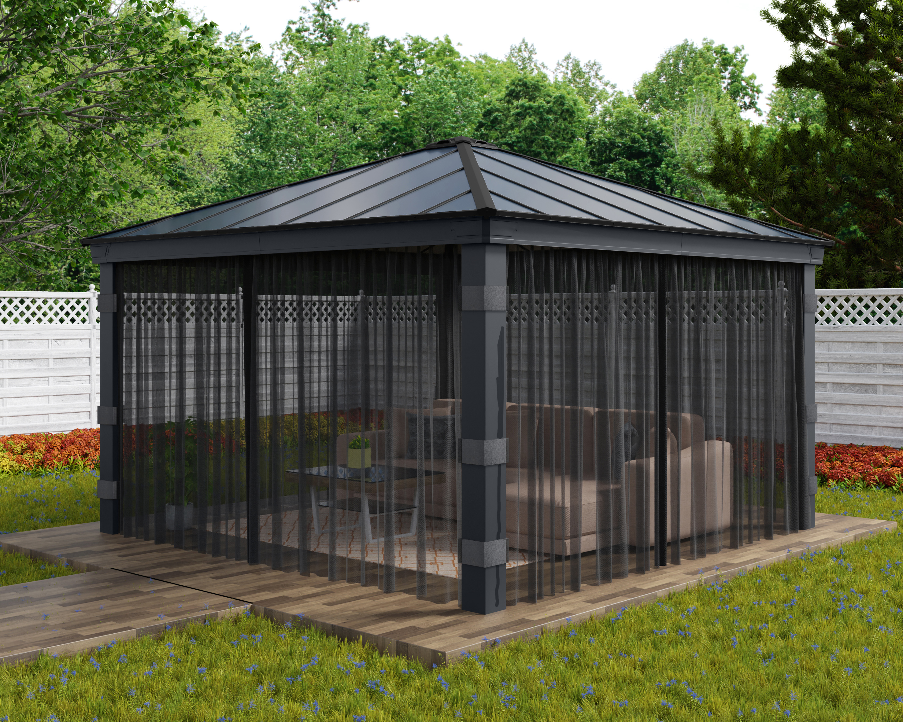 Myggnät Canopia by Palram 4-Pack Till Dallas Paviljong 4,2X4,2 m