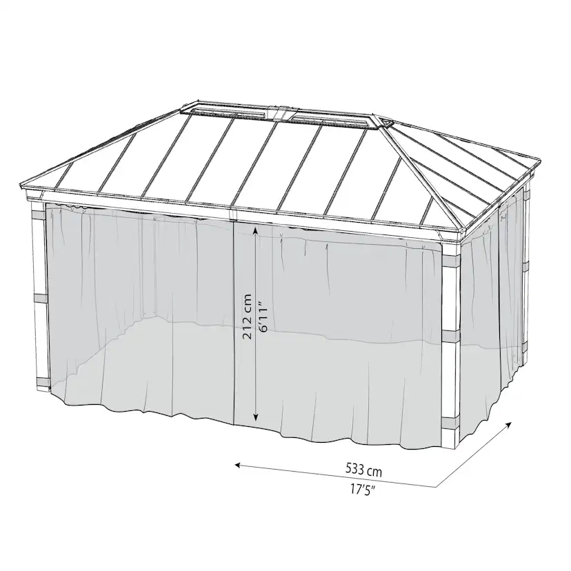 Myggnät Canopia by Palram 4-Pack Till Dallas Paviljong 4,2X6 m