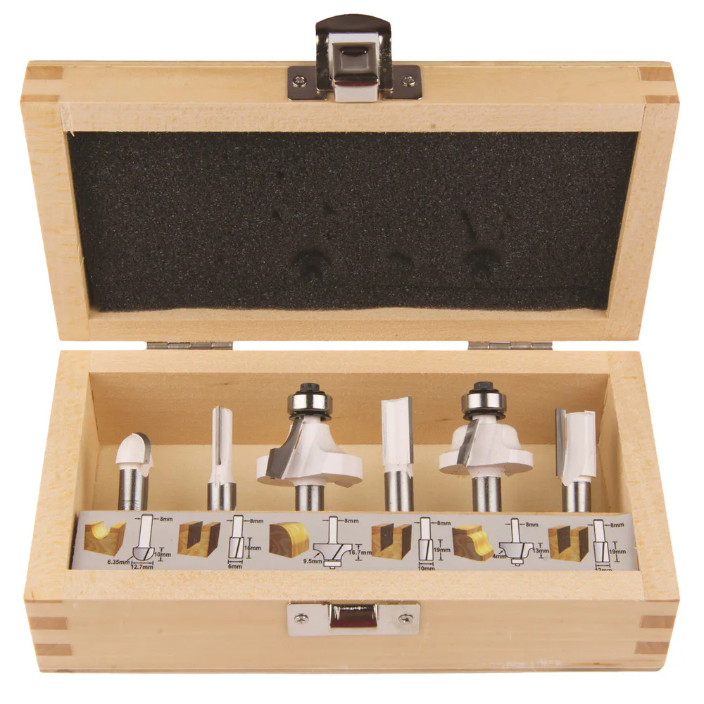 Frässet Makita D-53540 8mm 6 delar