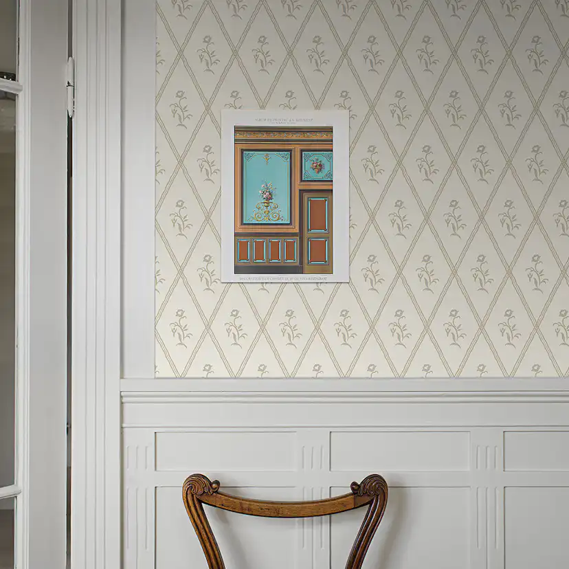 Tapet Boråstapeter Swedish Grace Signe 5505 EasyUp, Mönstrad Beige
