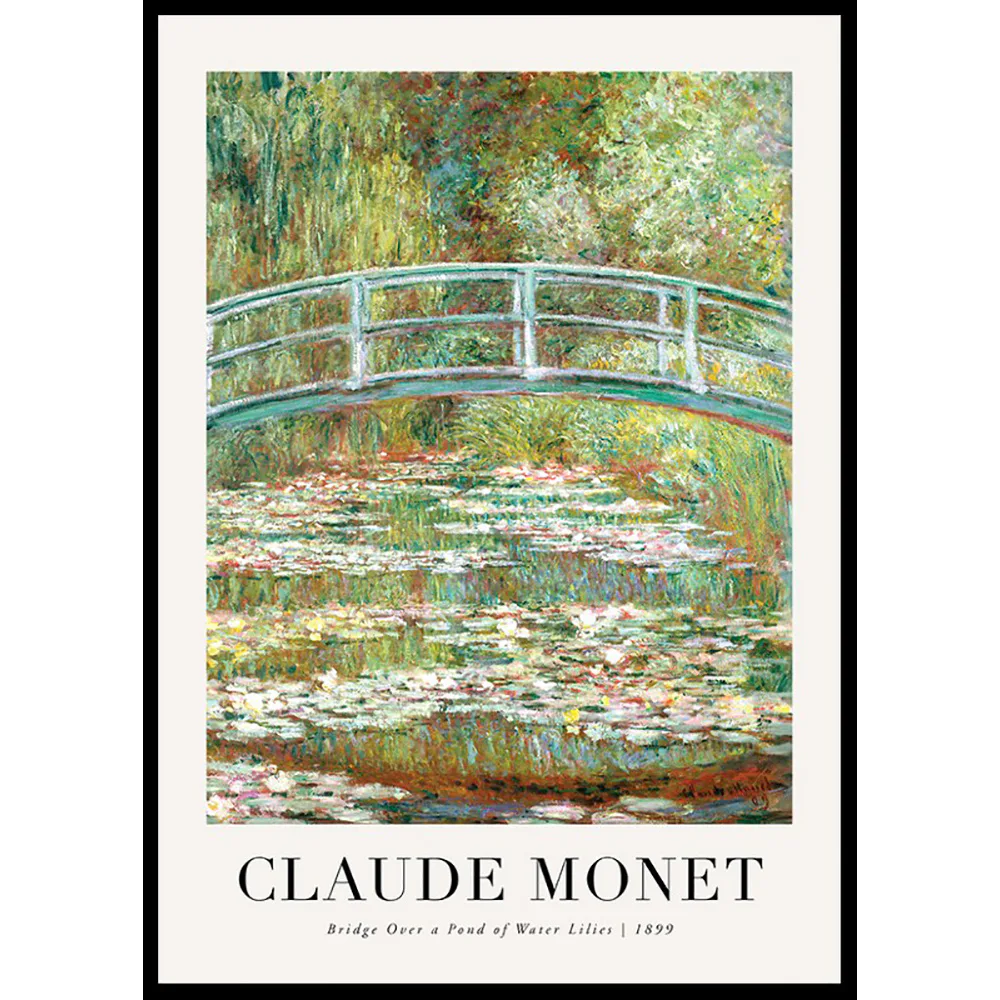 Poster Gallerix Bridge Over A Pond 1899 By Claude Monet