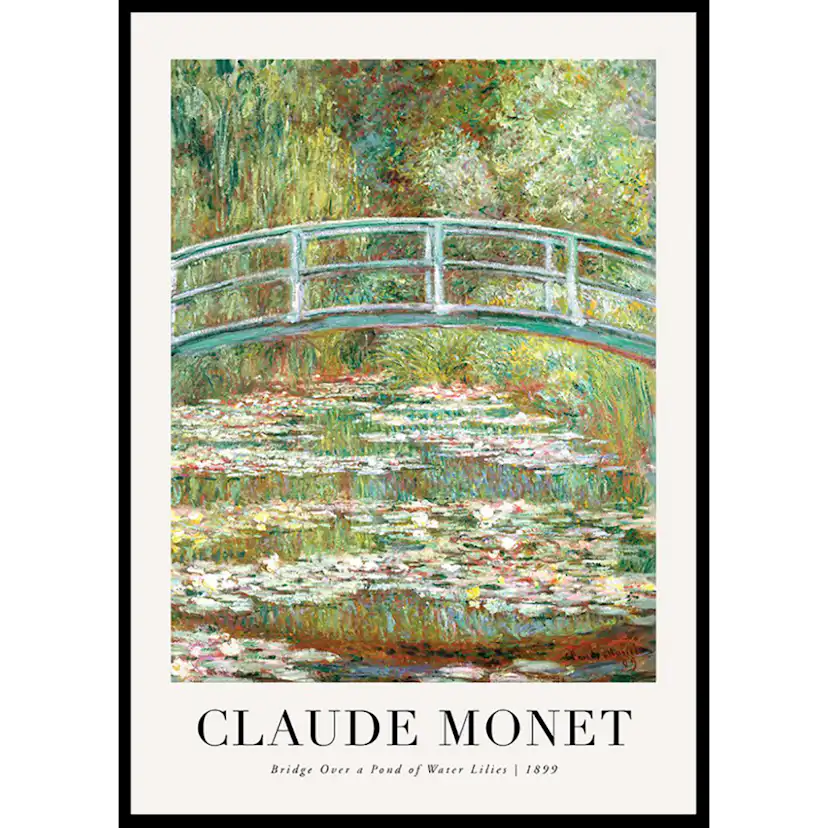 Poster Gallerix Bridge Over A Pond 1899 By Claude Monet