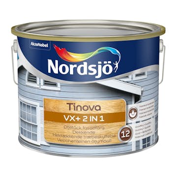 Fasadfärg Nordsjö Tinova VX+ 2in1 Svart