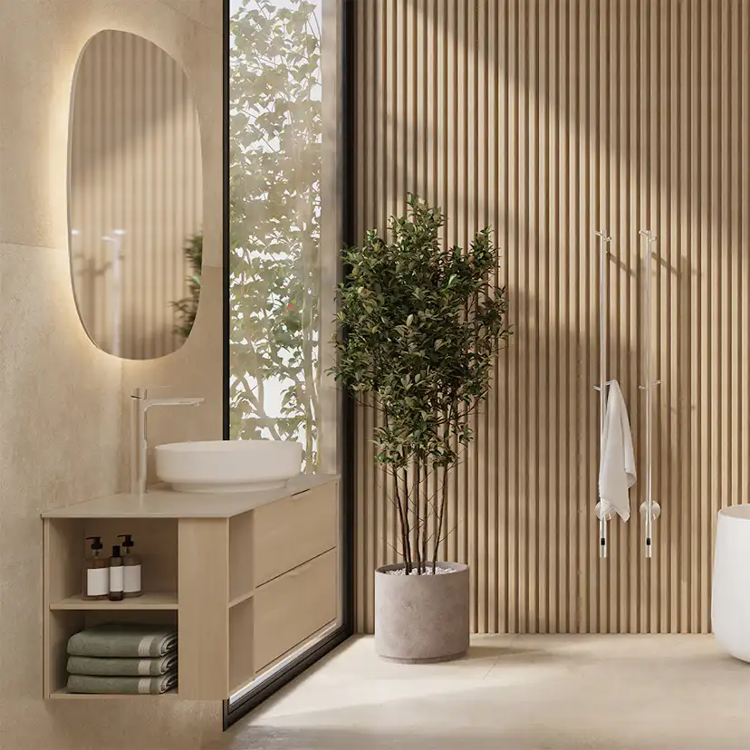 Spegel Svedbergs Norra med LED-belysning