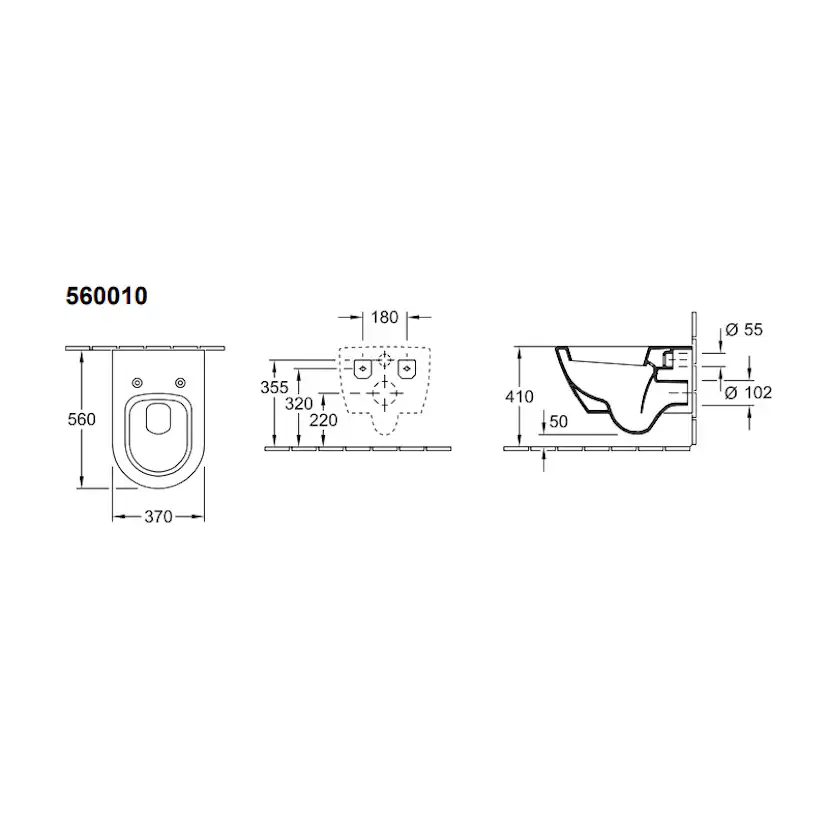 Vägghängd Toalettstol Villeroy & Boch Subway 2.0 SupraFix