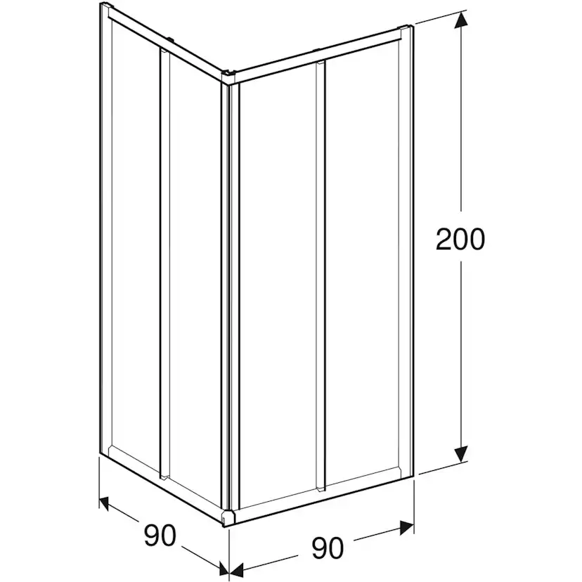 Duschvägg Contura Shower Space Rak