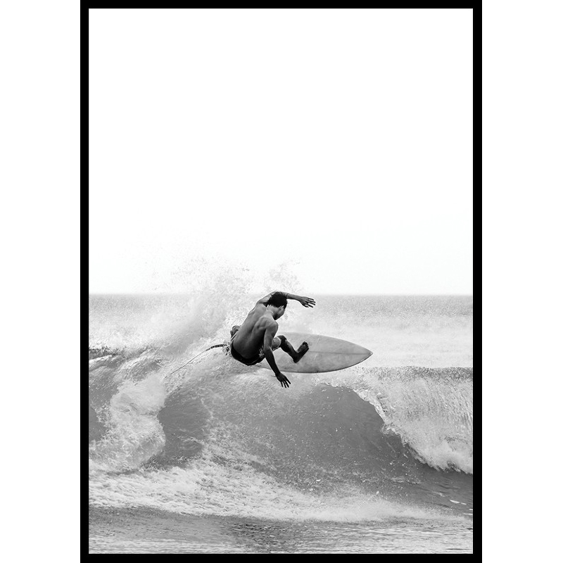 Poster Gallerix Surfer B&W