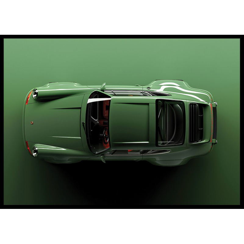 Poster Gallerix Retro Porsche 911 Green