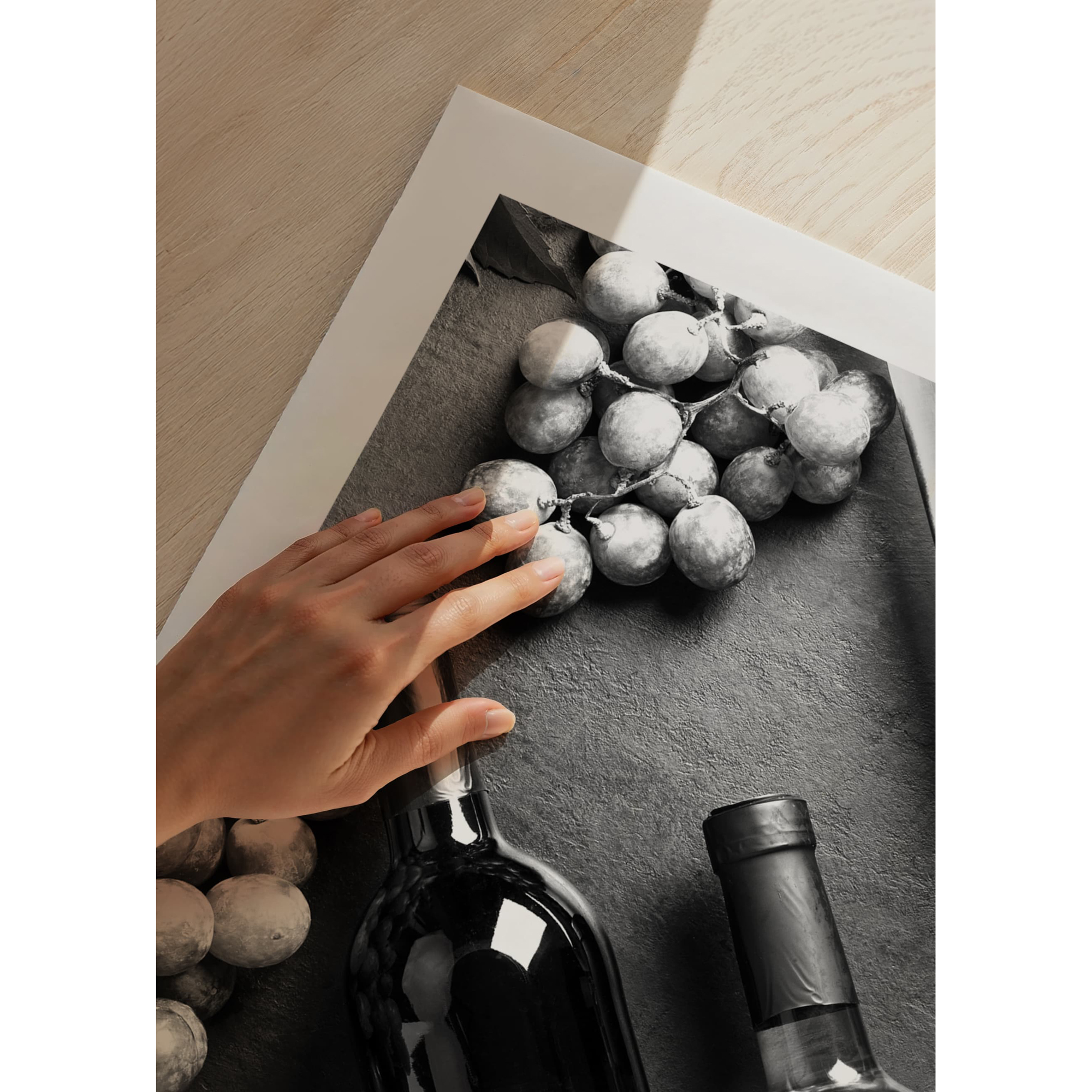 Poster Gallerix Wine Bottles B&W