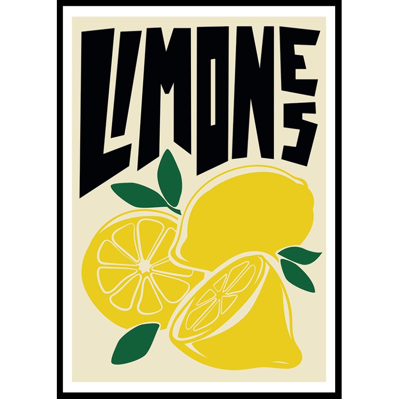 Poster Gallerix Lemons Vintage Retro