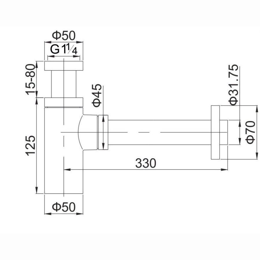 Vattenlås Lavabo Luna