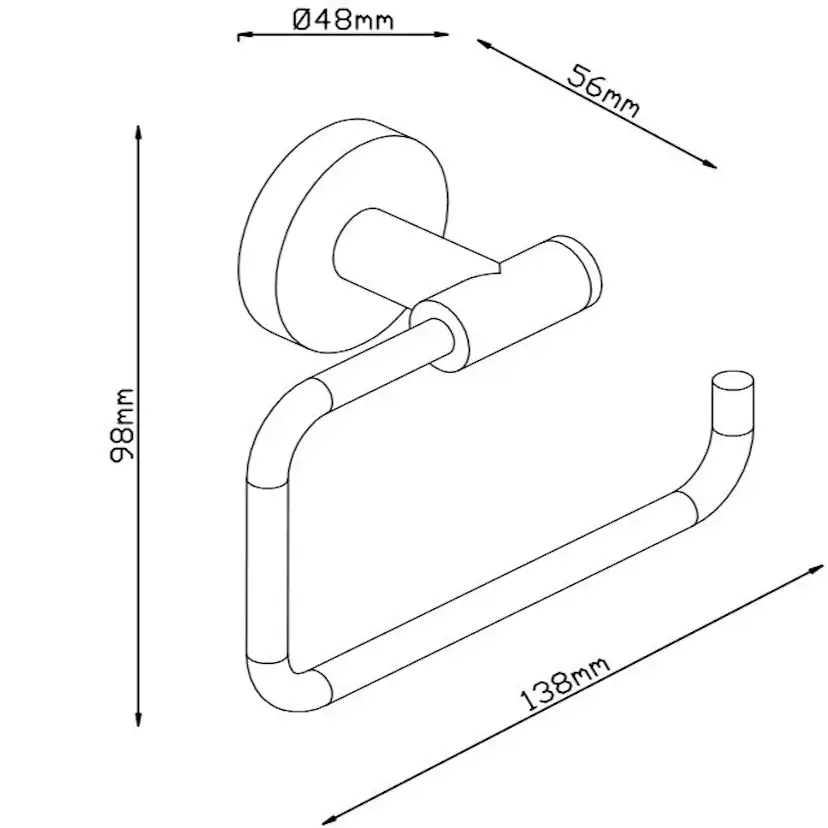 Toalettpappershållare Lavabo Luna 98 mm