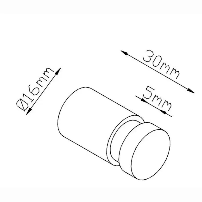 Handdukskrok Lavabo Luna 16 mm