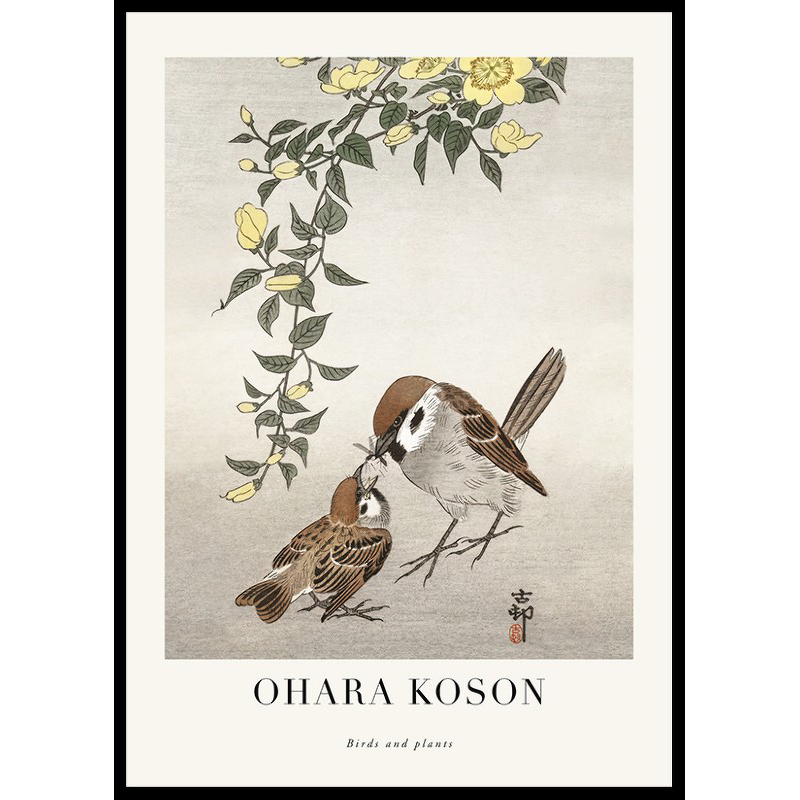 Poster Gallerix Birds And Plants No2 By Ohara Koson