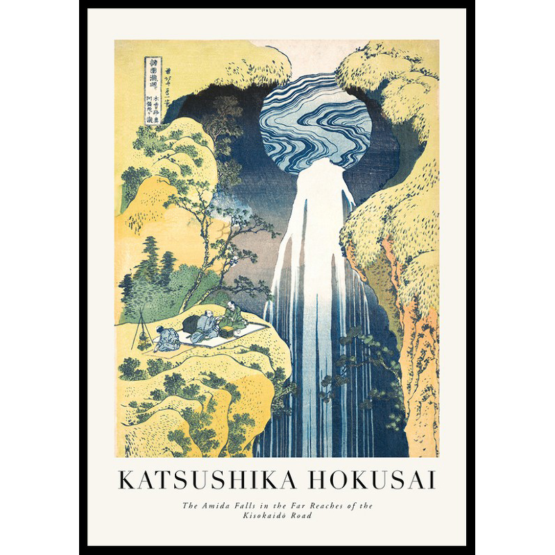 Poster Gallerix The Amida Falls In The Far Reaches Of The Kisokaidō Road By Katsushika Hokusai