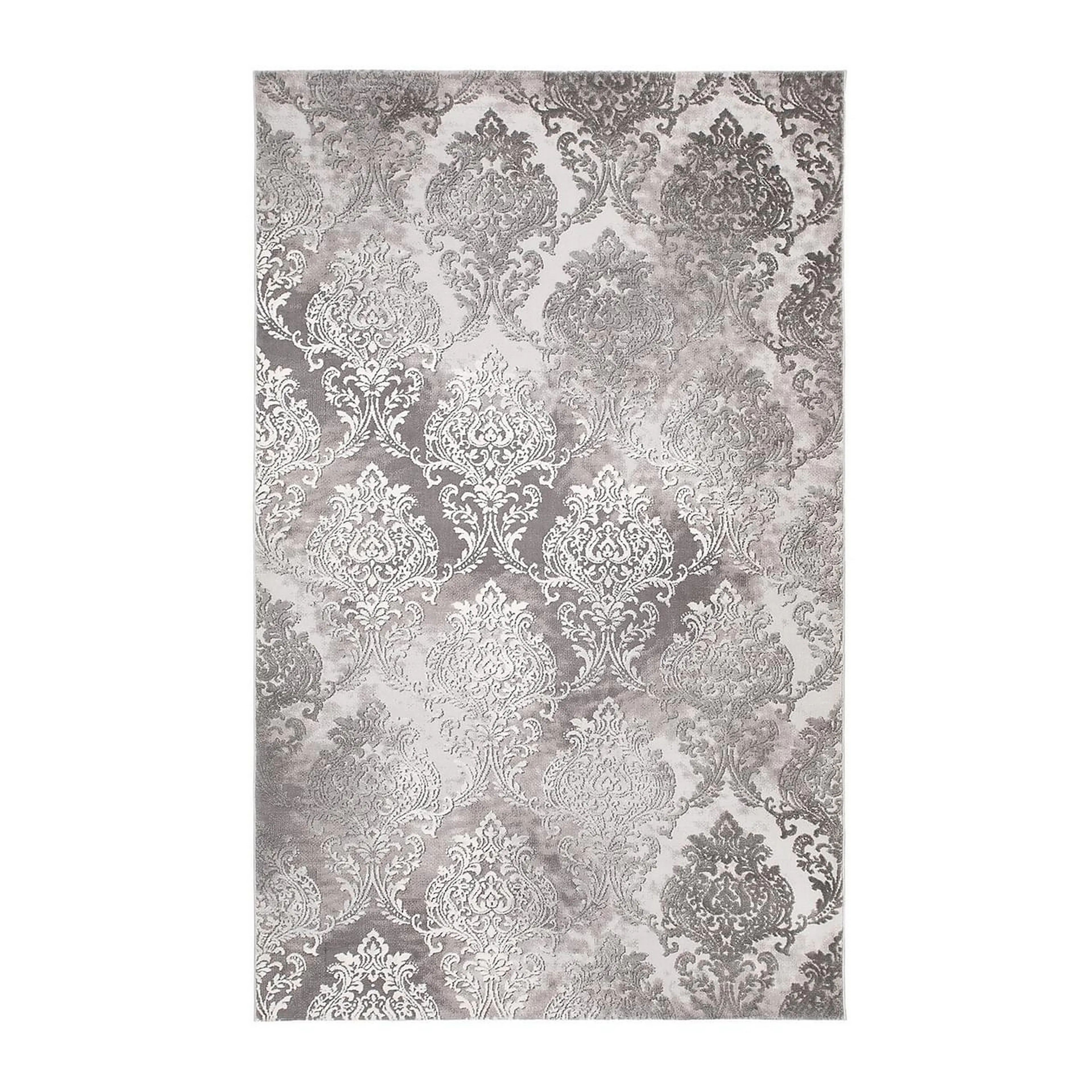 Friezematta KM Carpets Galya Medaljong Grå