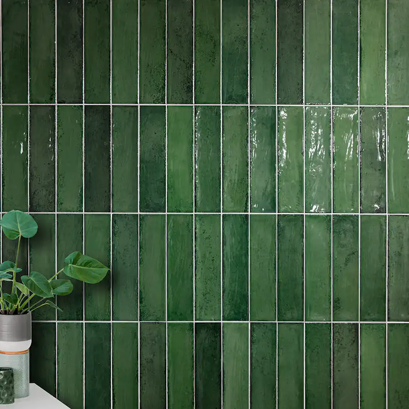 Kakel Lhådös Index 7,5x30 cm Grön