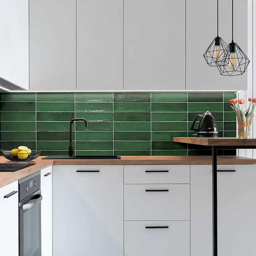 Kakel Lhådös Index 7,5x30 cm Grön