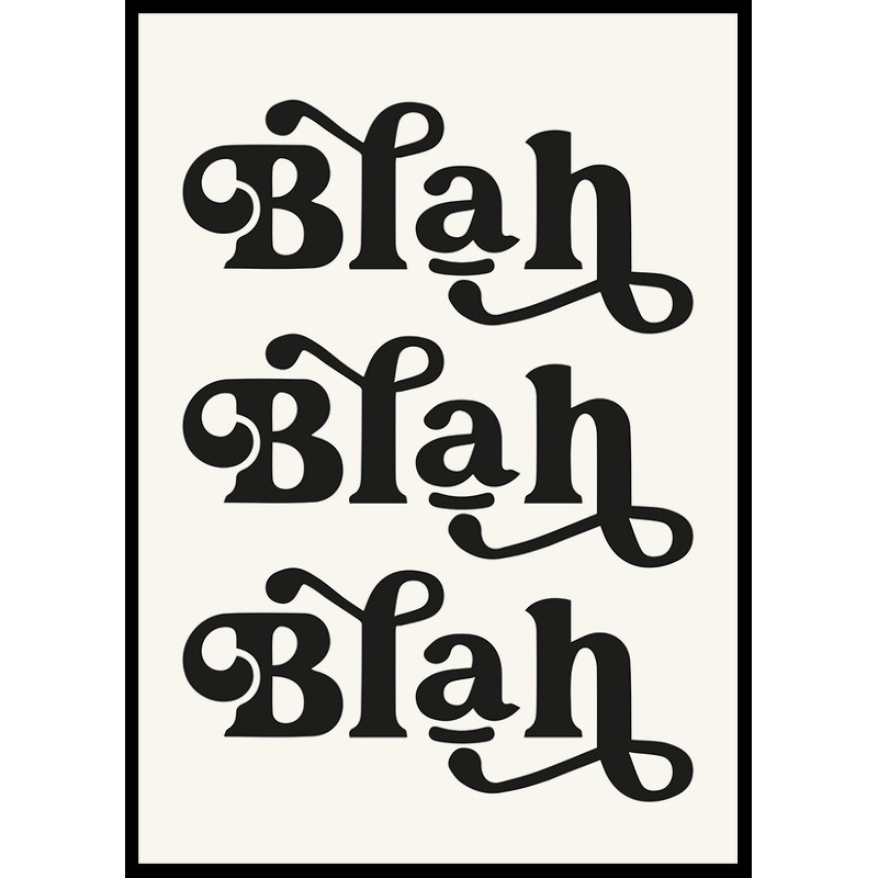 Poster Gallerix Blah Blah Blah