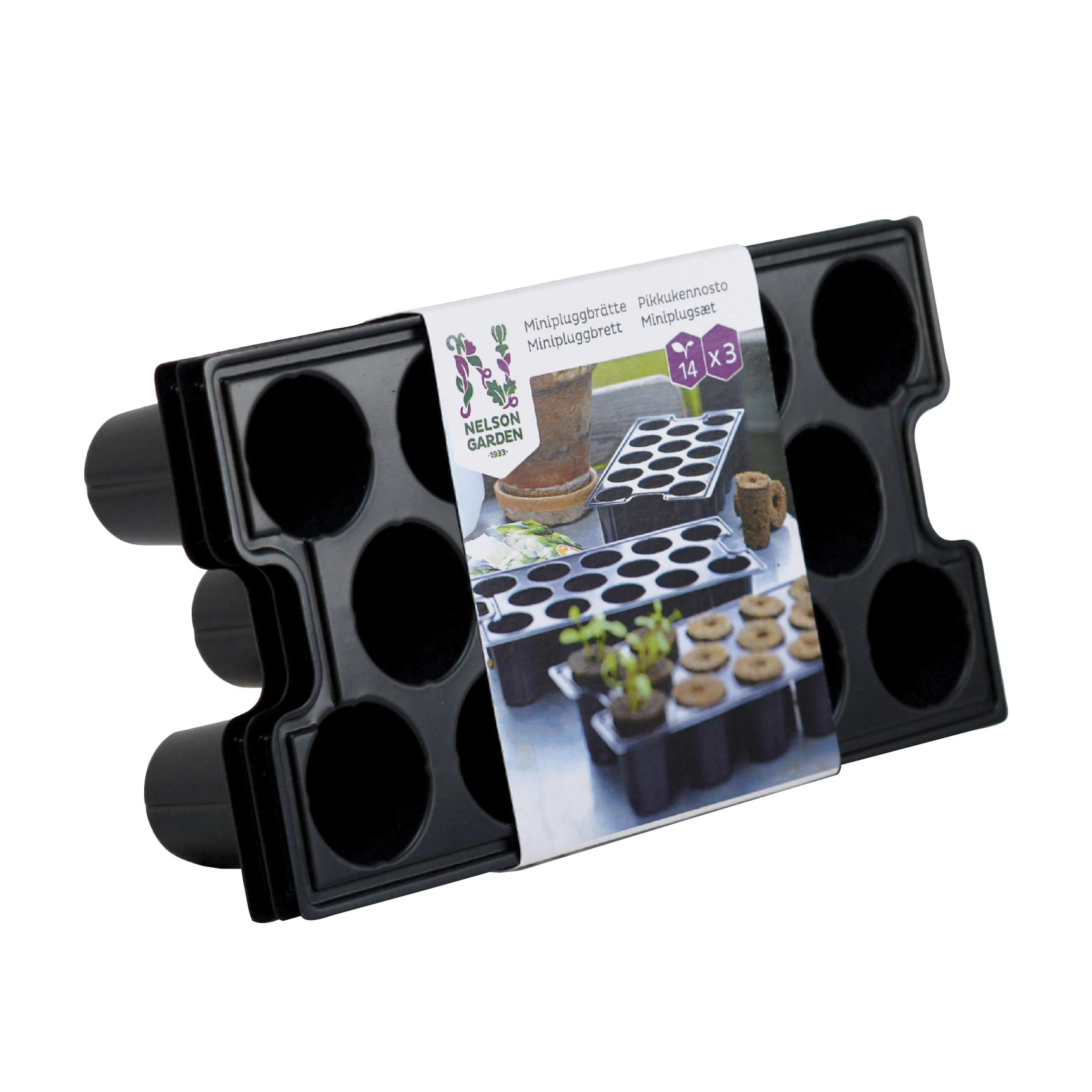 Minipluggbrätte Nelson Garden 3-pack