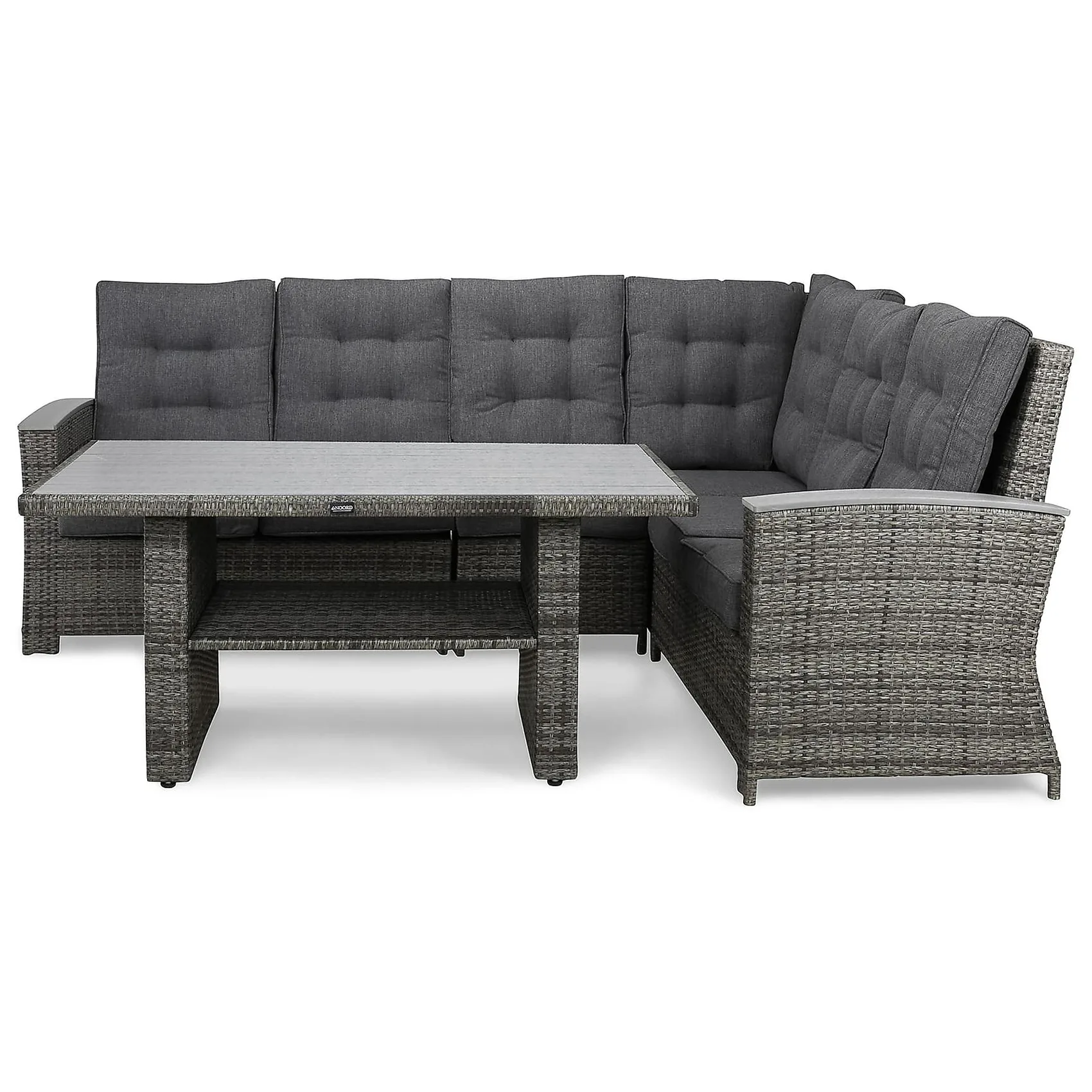 James Lyx Loungegrupp Utomhus Vändbar - 5-sits Loungeset i Konstrotting för Trädgård och Uteplats