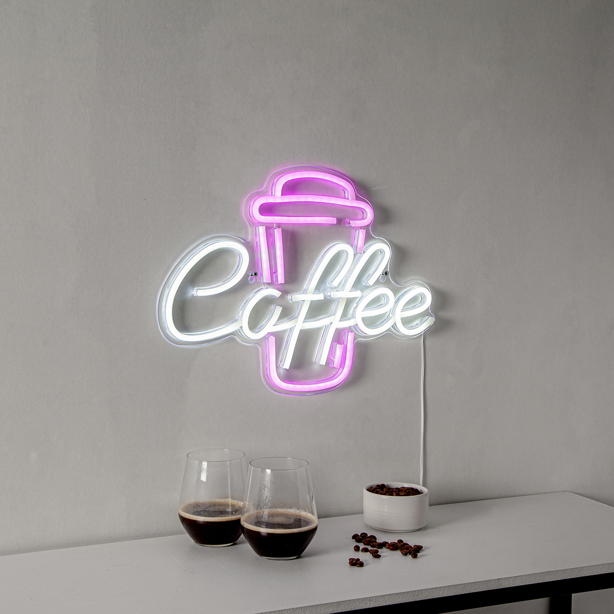 Väggdekoration Star Trading Plexy Coffee LED