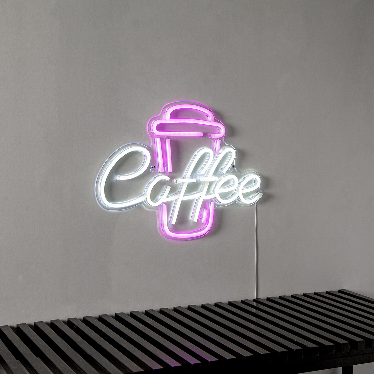 Väggdekoration Star Trading Plexy Coffee LED