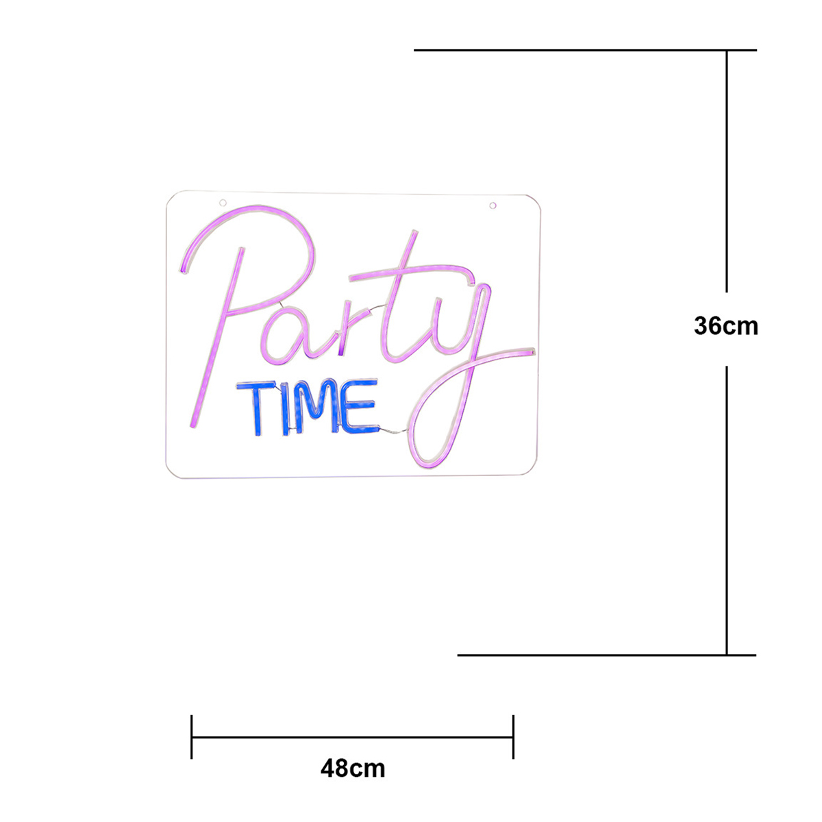 Väggdekoration Star Trading Plexy Party Time LED