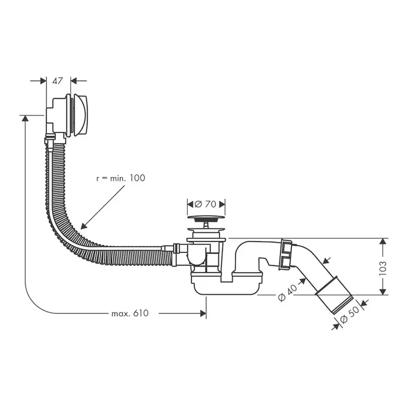 Avloppsset Hansgrohe Flexaplus