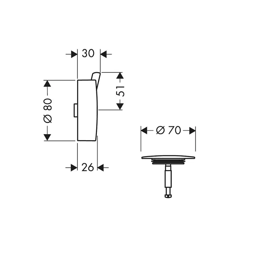 Täckplatta Hansgrohe Flexaplus S