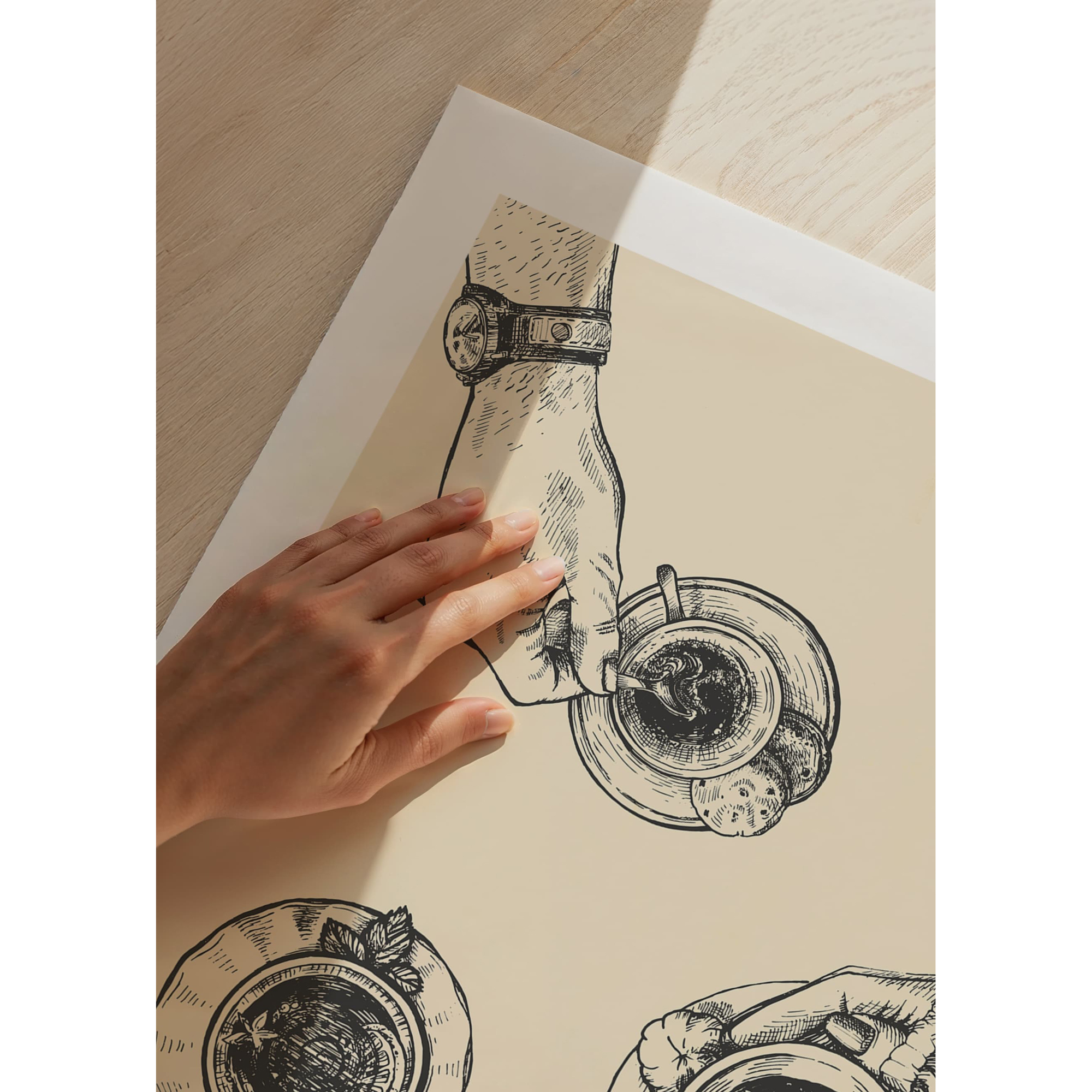 Poster Gallerix Vintage Coffee Drawing