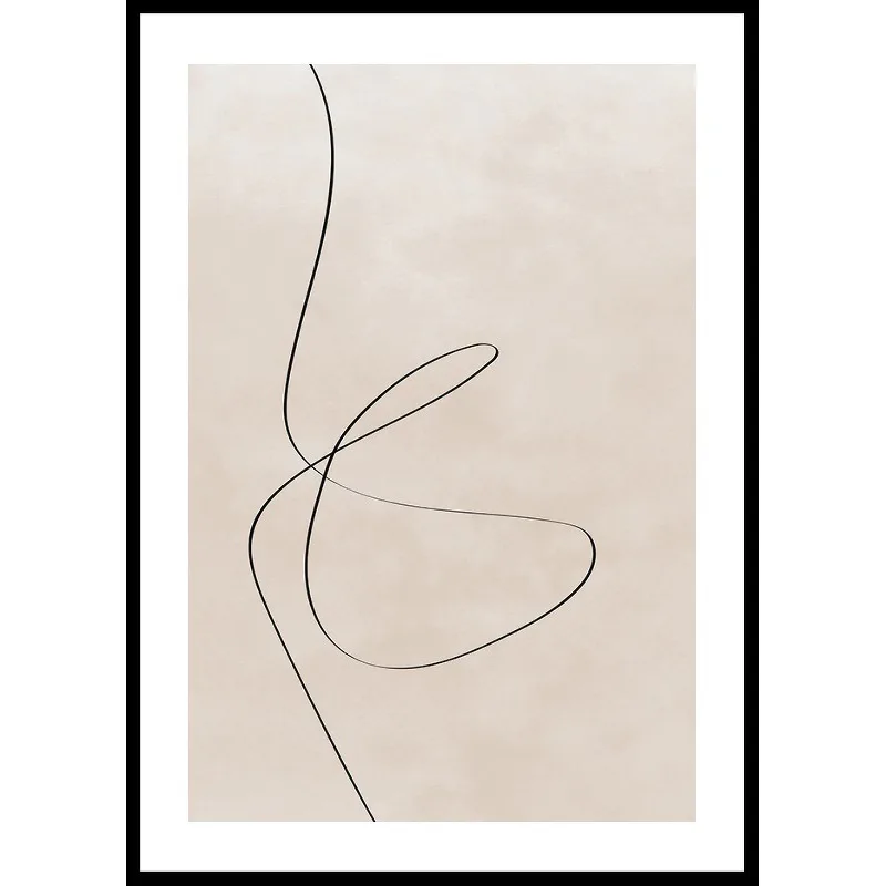 Poster Gallerix Line Art Abstract Shapes No2