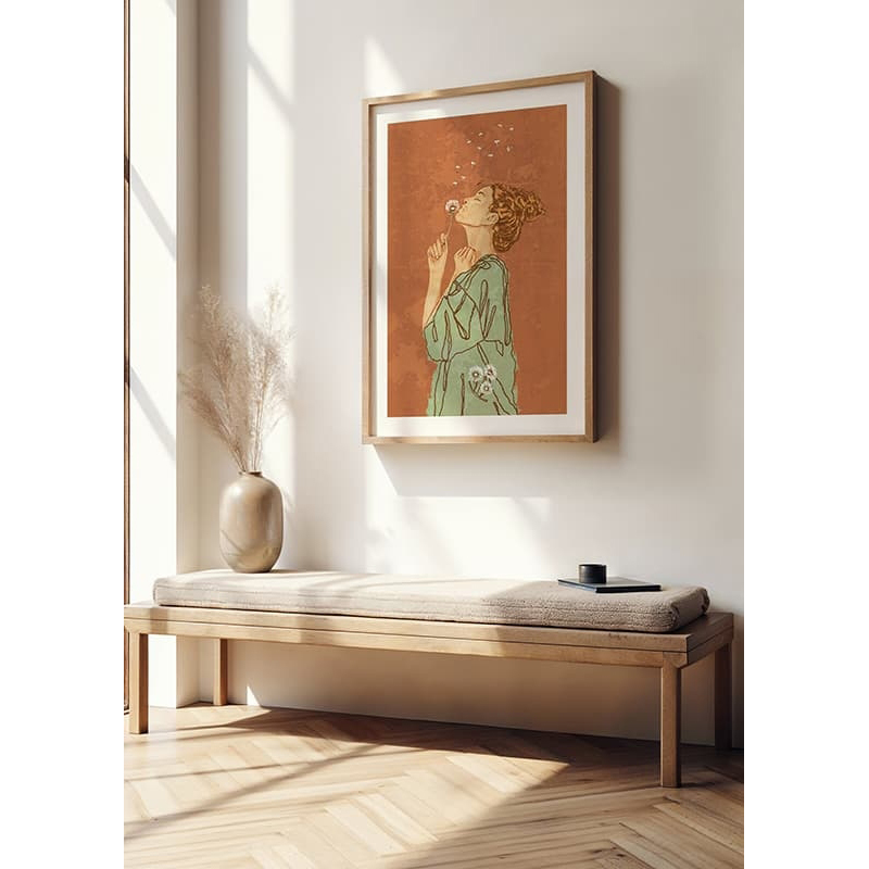 Poster Gallerix Woman With Dandelion