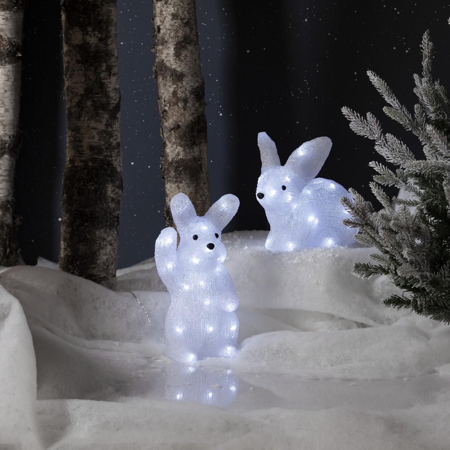 Dekorationsfigur Star Trading Crystalo Kanin Hej BO