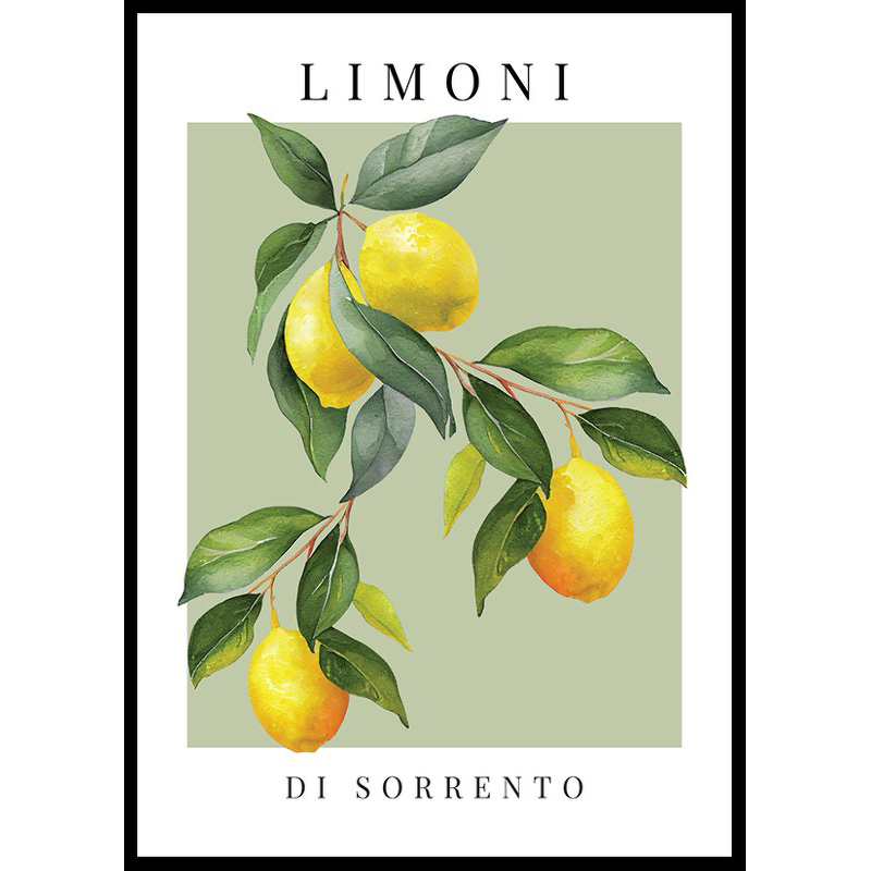 Poster Gallerix Limoni Di Sorrento