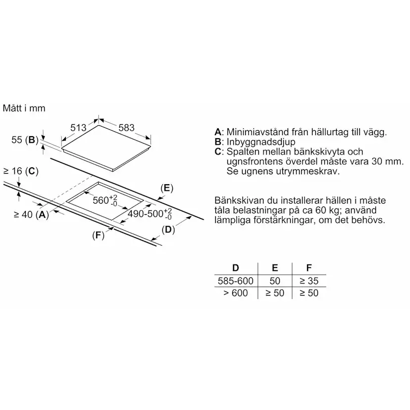 Induktionshäll Bosch PIE645BB5E Serie 4