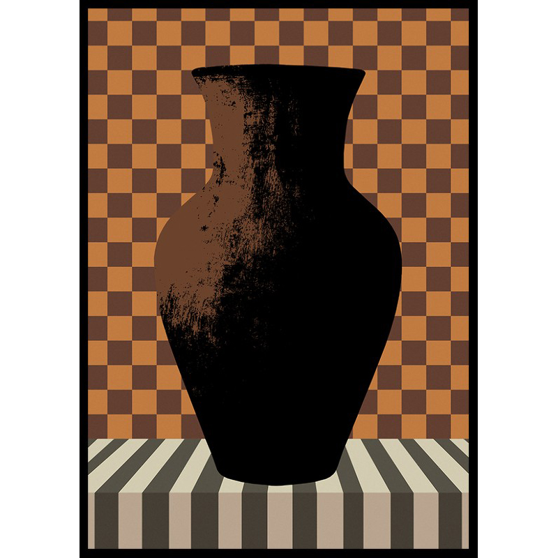 Poster Gallerix Checkered Vintage Vase No3