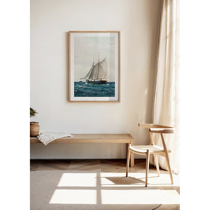 Poster Gallerix Marine Med Sejlskib Og Dampskib By Benjamin Olsen